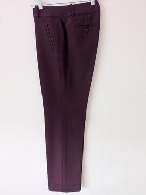 LOFT Straight Leg Pants in Plum
